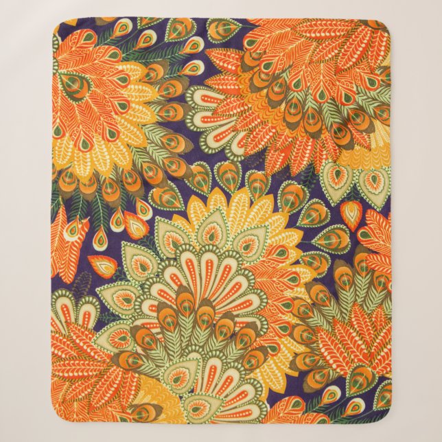 Naher Vintager Stoffmuster Hintergrund. Sherpadecke (Vorderseite)