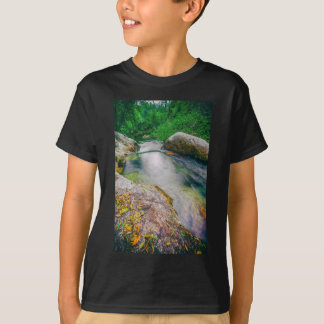 Naher Wasserfall des Teiches T-Shirt
