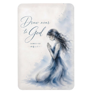 Nähere dich Gott Jakobus 4:8 Christliche Aquarellm Magnet
