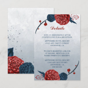Näheres zu den Blume Marine und Bordeaux Begleitkarte