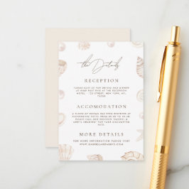 Näheres zu Seashells & Pearls Coastal Beach Begleitkarte