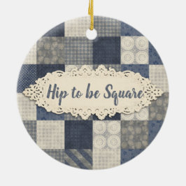 Näherin quilter steppende Weihnachtsverzierung Keramik Ornament