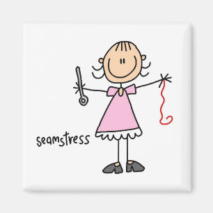 Näherin-Stickfigur Magnet