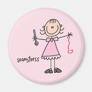 Näherin Stickfigur Magnet