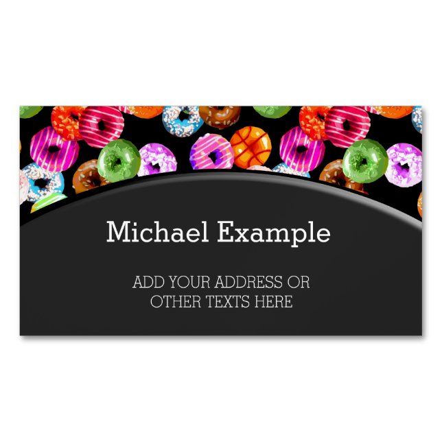 Nähert nahtloses Muster + Ihr Backgr. Ideen Magnetische Visitenkarte (Vorderseite)