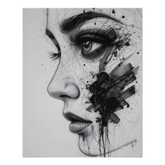 Nahes abstraktes Auge Poster