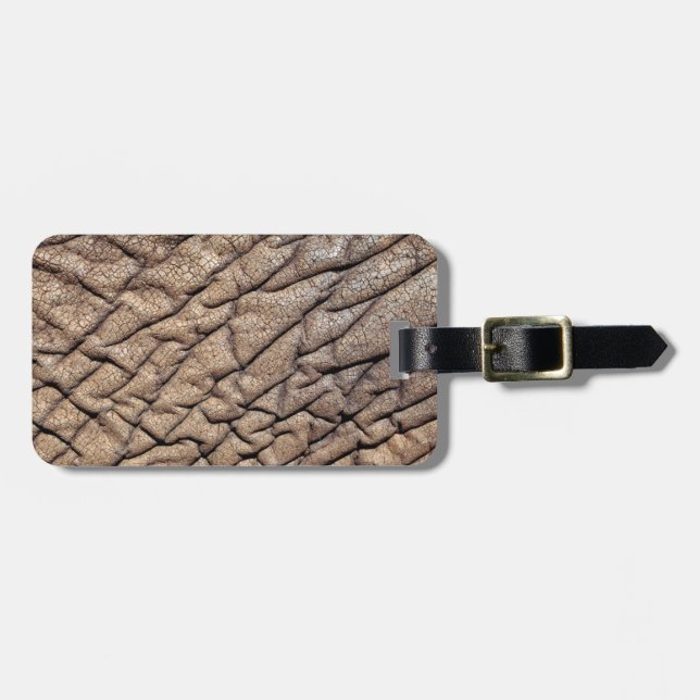 Nahes Aufsetzen des afrikanischen Elefantenverband Gepäckanhänger (Vorderseite horizontal)