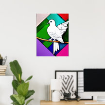 Nahes Aufsetzen eines weißen Vogels, der auf einem