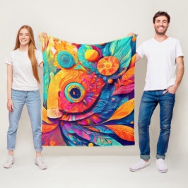 Nahes augenförmiges Leaf Fleecedecke