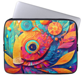 Nahes augenförmiges Leaf Laptopschutzhülle