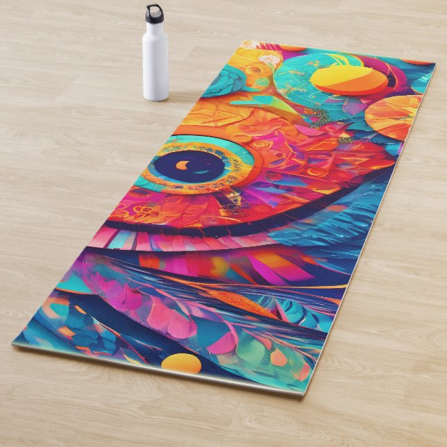 Nahes augenförmiges Leaf Yogamatte (Beispiel)