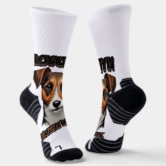 Nahes Design für White Terrier Socken (Gewinkelt)