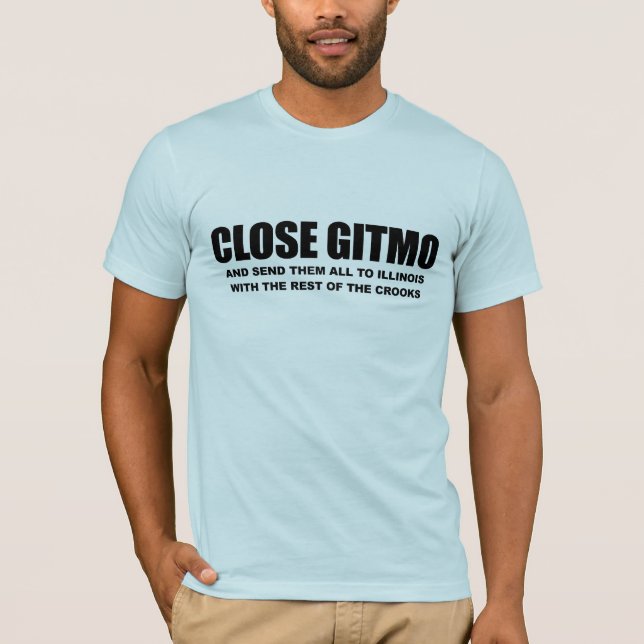 Nahes Gitmo und schicken sie zu Illinois T-Shirt (Vorderseite)