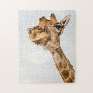 Nahes Portrait eines Giraffe-Jigsaw-Puzzles Puzzle