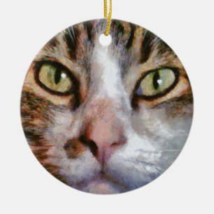Nahes Portrait über lange Haare Keramik Ornament