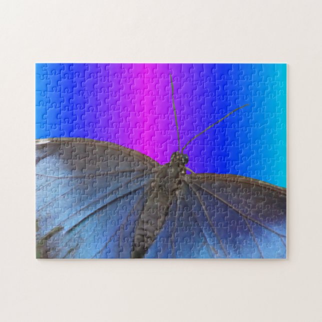 Nahes Puzzle: Blue Morpho Butterfly Puzzle (Horizontal)
