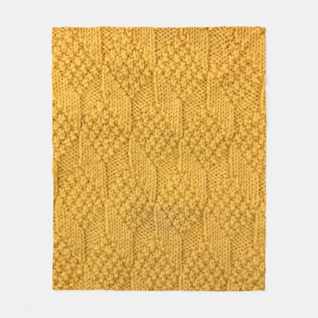 Nahes Strickmuster. Fleecedecke (Vorderseite)