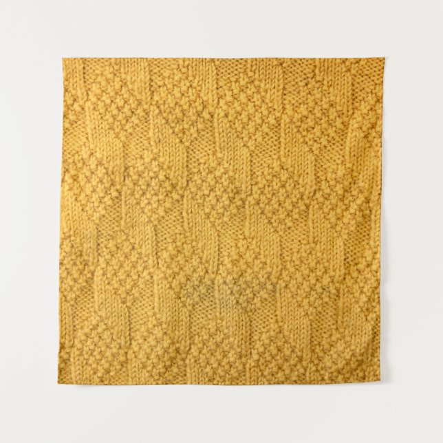 Nahes Strickmuster. Wandteppich (Vorderseite)