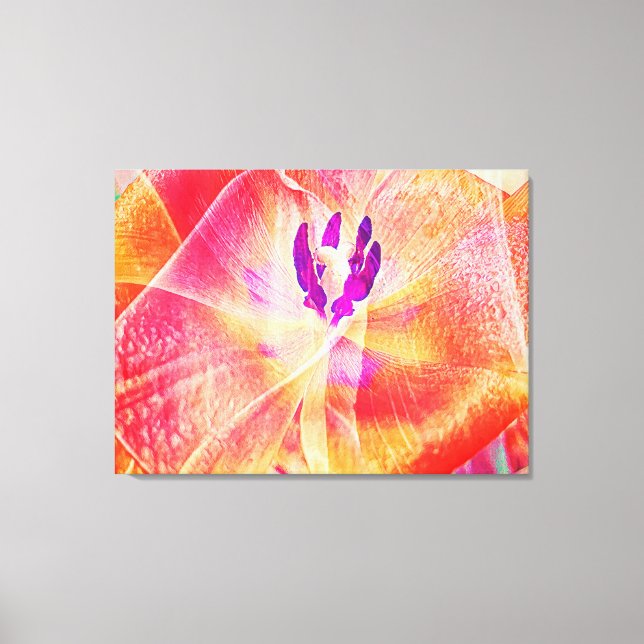 Nahes up of Red Tulip Abstrakt Leinwanddruck (Vorderseite)