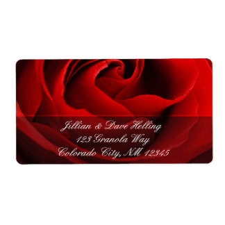Nahes Up-rote Rose-Adressetikett