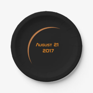 Nahezu maximaler August 21, 2017 Teilsolarexpositi Pappteller