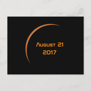 Nahezu maximaler August 21, 2017 Teilsolarexpositi Postkarte