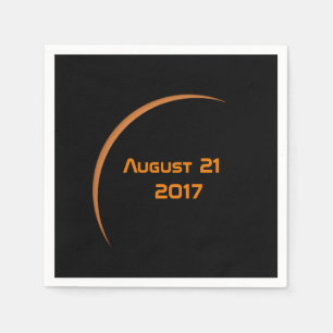 Nahezu maximaler August 21, 2017 Teilsolarexpositi Serviette