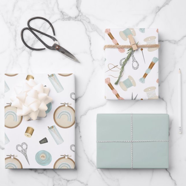 Nähfunktionen für Crafter Geschenkpapier Set (Vorderseite)