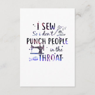 Nähgeschenk | Ich nähe also keine Leute Begleitkarte