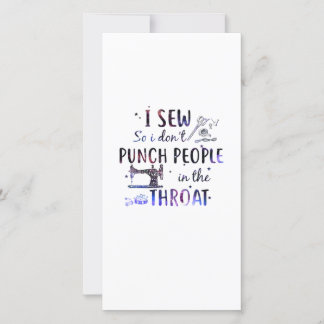 Nähgeschenk | Ich nähe also keine Leute Dankeskarte