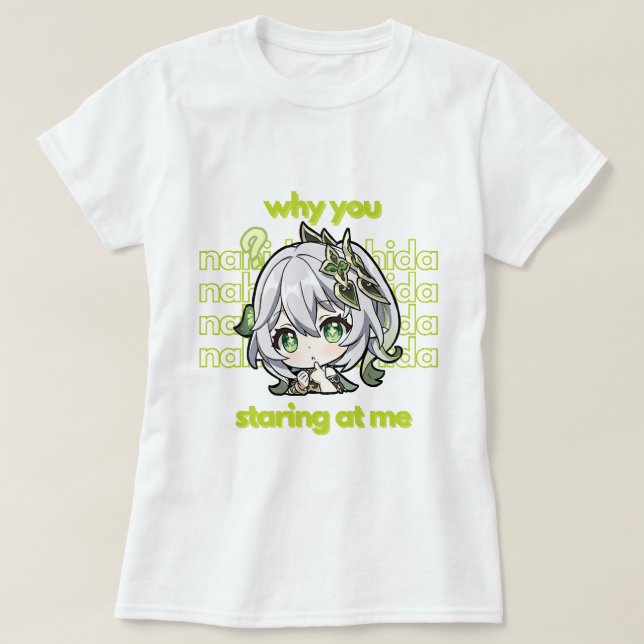 nahida genshin impact t Shirt (Design vorne)