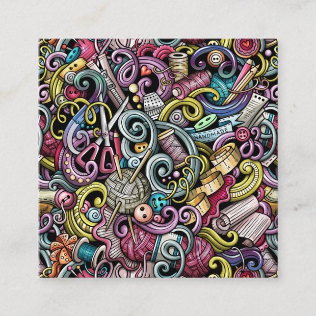 Nähkarte/Nahtstich/Geschenkkarte Begleitkarte (Vorderseite)