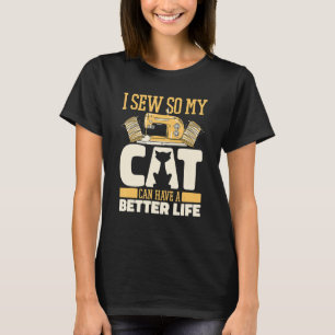 Nähkatze Abwasser Maschine Näherin Handwerk Nähe T-Shirt