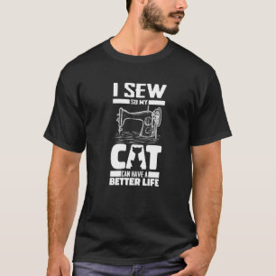 Nähkatze Abwasser Näherin Handwerk - Maschine nähe T-Shirt