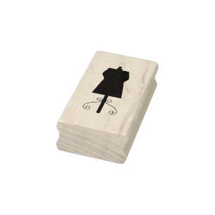 Nähkleid Form Art Briefmarke Gummistempel