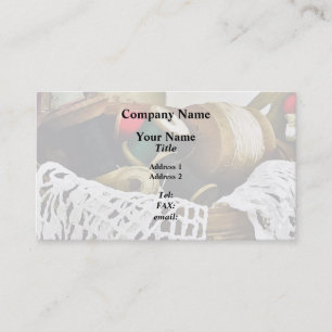 Nähkörbe mit Thread und Spitze Visitenkarte