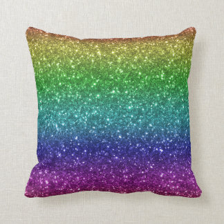 Nahloser Regenbogen-Glitzer-1 Kissen