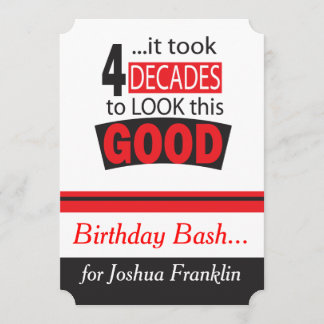 Nahm 4 Jahrzehnte, um dieses gute zu schauen - 40. Einladung