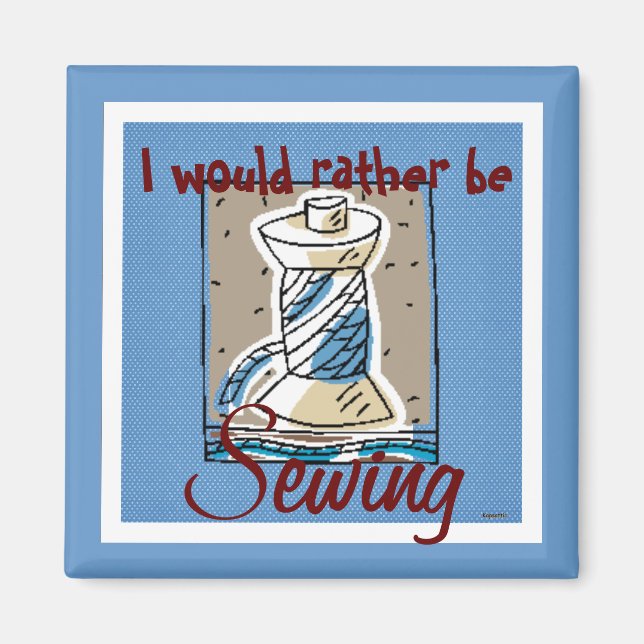 Nähmagnet (blau) magnet (Vorne)