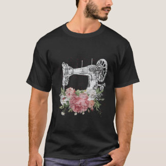 Nähmaschine Blume für gequiltes Abwasser T-Shirt