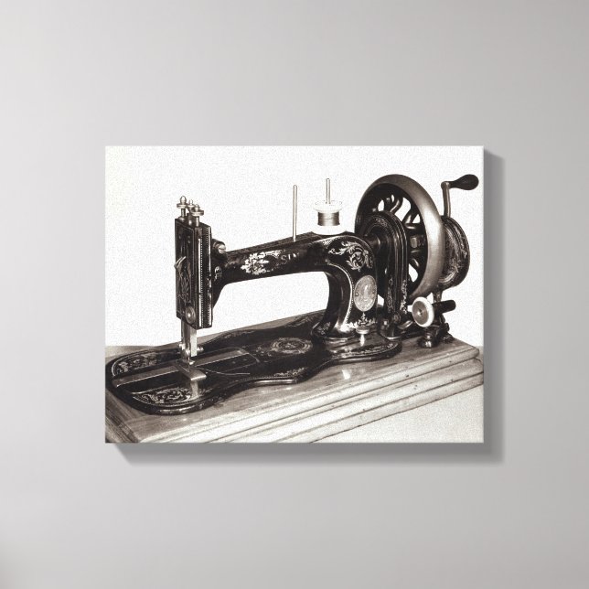 Nähmaschine der Sängerin "New Family", 1865 Leinwanddruck (Vorderseite)