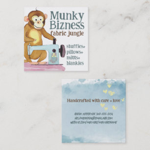 Nähmaschine für Affen - Nahtstich Quadratische Visitenkarte