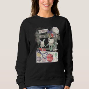 Nähmaschine für Liebe Vintag Seamstress-Quilt Sweatshirt