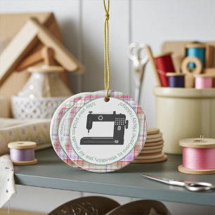 Nähmaschine für Schneider und Dichtungen, Kariert Keramik Ornament