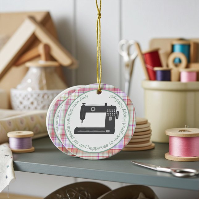 Nähmaschine für Schneider und Dichtungen, Kariert Keramik Ornament (Von Creator hochgeladen)