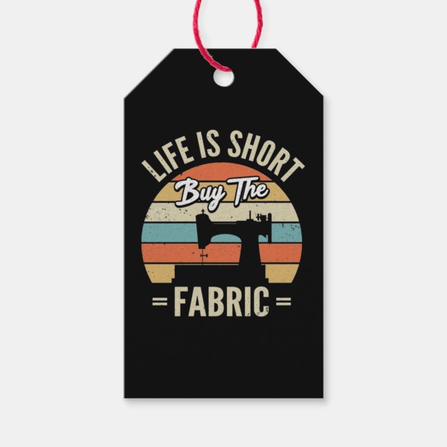 Nähmaschine Geschenkanhänger (Vorderseite)