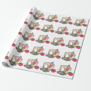 Nähmaschine Geschenkpapier
