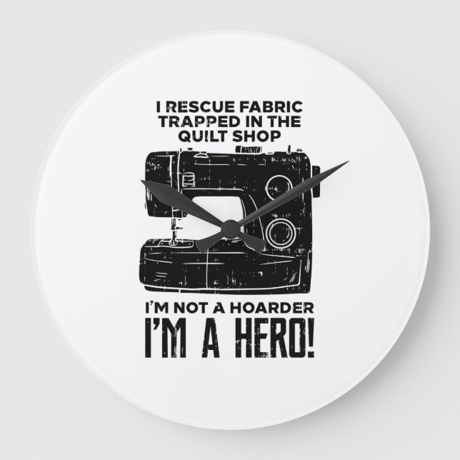 Nähmaschine Große Wanduhr (Vorderseite)