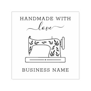 Nähmaschine Handgefertigt mit Liebe Chic Custom Permastempel