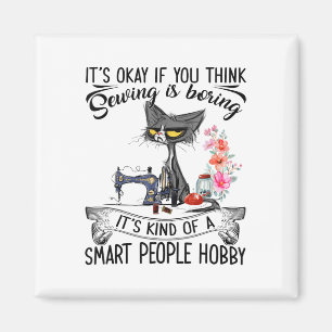 Nähmaschine Handwerk Quilten Abwasserkatze Nähen Magnet